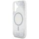 6. Guess HC Resin Bottom Glitter MagSafe iPhone 16 Hülle - Silber