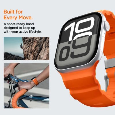12. Spigen WBS2 Armband für Apple Watch 44 / 45 / 46 / 49 mm - Orange