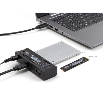 2. Delock – Speichercontroller – Klonfunktion – 2,5", 3,5", M.2 (6,4 cm, 8,9 cm) – M.2-Karte (PCIe NVMe und SATA) / SATA-SSD – USB-C 3.2 (Gen 2x1)