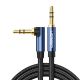 Ugreen abgewinkeltes AUX-Kabel 2 x Miniklinke 3,5 mm 1,5 m blau (AV112)