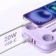 4. Orico AP3 20W GaN 5-in-1 Steckdosenleiste (2x Netzanschluss + 2x USB-A + 1x USB-C) – Lila