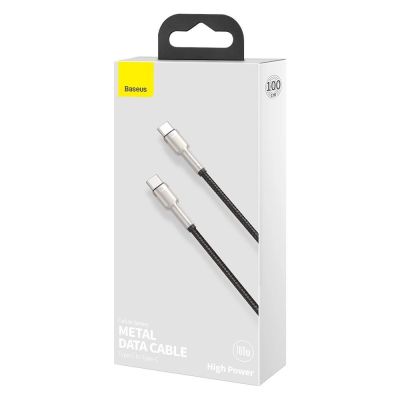 7. Baseus Cafule Series Metal Data USB-C / USB-C PD QC SCP 100W 5A 1 m Kabel - Schwarz