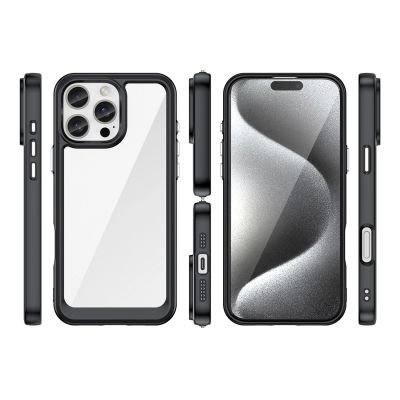 2. Outer Space Case mit Gelrahmen für iPhone 16 Pro Max – Schwarz