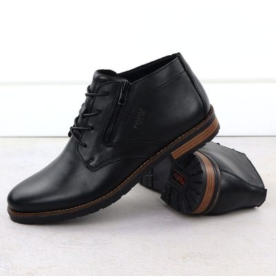 4. Herren-Ankle-Boots aus Leder, ungefüttert, schwarz, Rieker14609-00