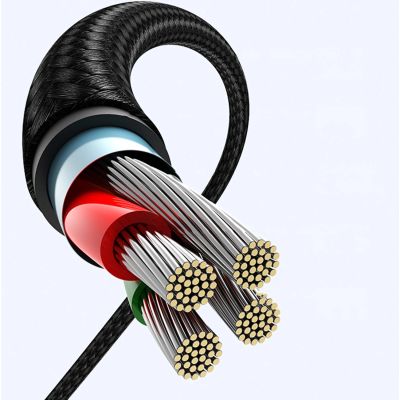 3. Ugreen 90° abgewinkeltes Kabel USB C - USB 2.0 480Mbps 3A 3m schwarz (US176)