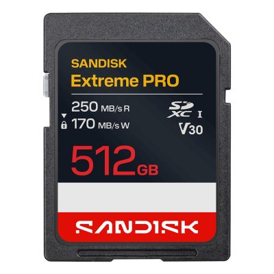 Sandisk Extreme Pro SD UHS-I 512GB SD 250MB/s(R) / 170MB/s(W)