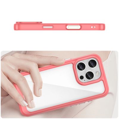 4. Outer Space Case mit Gelrahmen für iPhone 16 Pro Max – rot