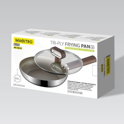 6. Bratpfanne mit Deckel TITANCORE 24 cm MR-1260-24 MAESTRO