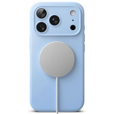 4. Ringke Silikon MagSafe Hülle für iPhone 18 Pro - Hellblau