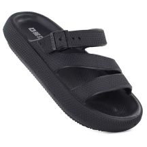 Sportliche Damen-Flip-Flops mit dicker Sohle für den Pool, schwarz, Big Star TT274A037