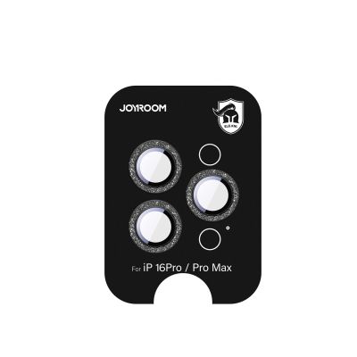 Joyroom JR-MSF0303 Glas-Displayschutzfolie für iPhone 16 Pro/16 Pro Max Linsen - Schwarz