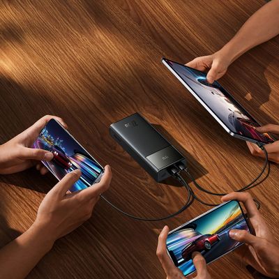 9. Baseus Star-Lord 20000mAh 22,5W Powerbank mit Digitalanzeige und 30cm USB-C 3A Kabel – Schwarz