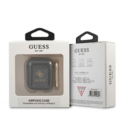 4. Guess GUA2UCG4GK AirPods Cover schwarz/schwarz Glitter Collection