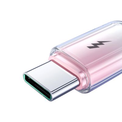6. Joyroom S-A42 Crystal-Clear Serie 3A USB-A – USB-C-Kabel 1,2 m – Weiß