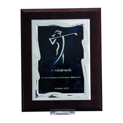 Diplom aus Kunststoff mit gravierter Metallplatte