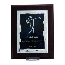 Diplom aus Kunststoff mit gravierter Metallplatte