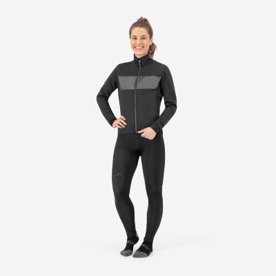 3. Rogelli ATTQ Damen-Winterjacke grau-schwarz Größe