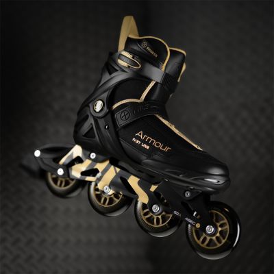 2. NILS Extreme NA22151 ARMOUR Rollschuhe, schwarz und gold, Größe 44