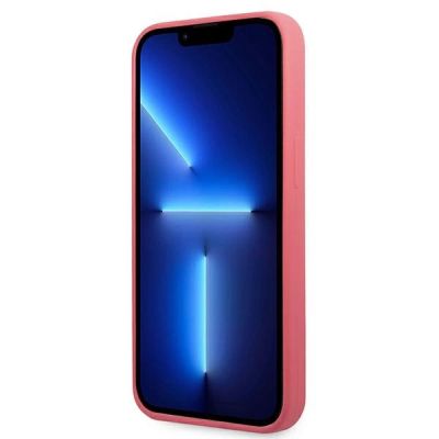 5. Karl Lagerfeld Silikon-Plakette für iPhone 13 Pro Max – Fuchsia
