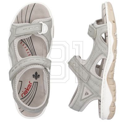 15. Bequeme Rieker W RKR674 Sandalen grau
