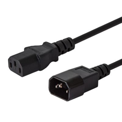 SAVIO CL-99 Kabel (C14 / IEC C14 / IEC 320 C14 M - C13 F; 1,2 m; schwarz)