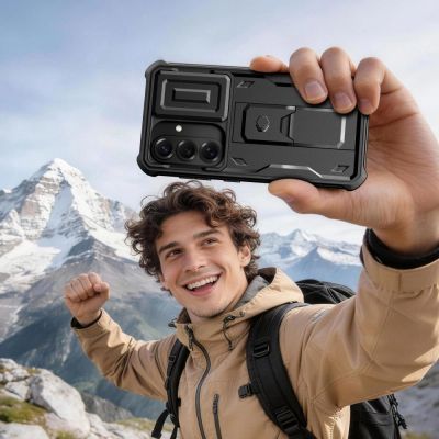 7. Tech-Protect Kevlar Cam+ Hülle für Samsung Galaxy S26 - Schwarz
