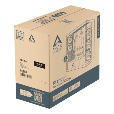 9. CASE MIDITOWER EATX Gehäuse ohne Netzteil XTENDER Schwarz ACPCC00018A ARCTIC