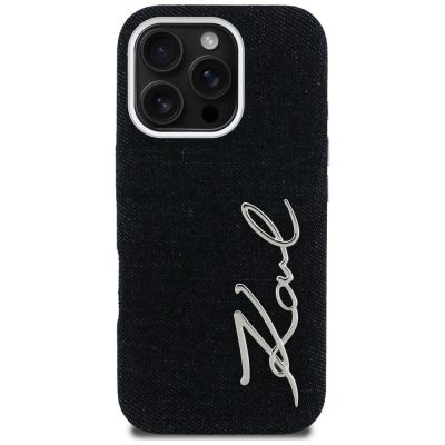 3. Karl Lagerfeld FW Jeans Signature Logo iPhone 16 Pro Hülle - Schwarz