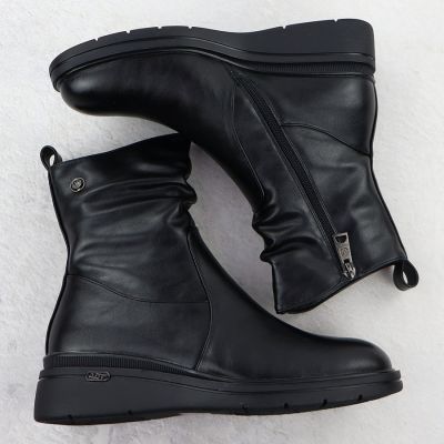 4. Schwarze Keilstiefeletten für Damen, Vinceza 26-58557