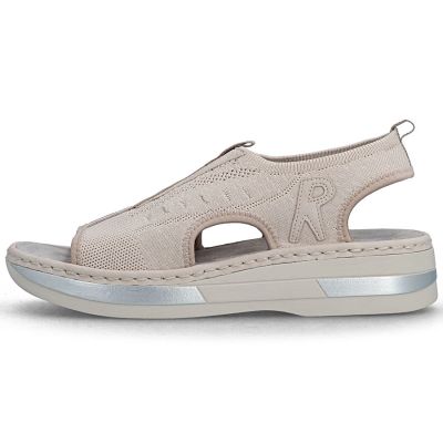 11. Rosa Damen-Plateausandalen zum Hineinschlüpfen Rieker V59B5-31