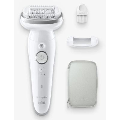 BRAUN Silk-épil 9-011 3D IPL Epilierer, Nass- und Trockenepilation, Weiß, Gold