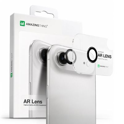 4. AmazingThing Linsenglas für iPhone 17 Air mit schwarzem Aluminiumrahmen