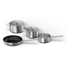 BOSCH HEZ9SE040 Topfset – 3 Töpfe mit Deckel + Bratpfanne