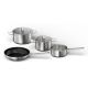 BOSCH HEZ9SE040 Topfset – 3 Töpfe mit Deckel + Bratpfanne