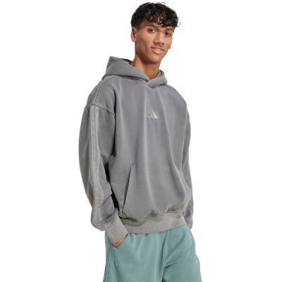 10. adidas ALL SZN Fleece-Hoodie für Herren, gewaschen, grau, JL6539