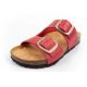 14. Bio Bio Damen-Slipper, profilierte Flip-Flops, Naturleder