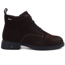 Damen-Ankle-Boots aus gefüttertem Wildleder, braun, Vinceza 39953