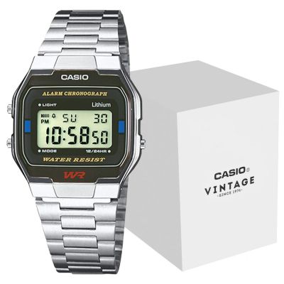 CASIO A163WA-1QES Unisex-Uhr + Box