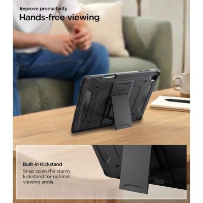 9. Hülle Spigen Tough Armor Pro für Samsung Galaxy Tab S12+ 12.6" - schwarz