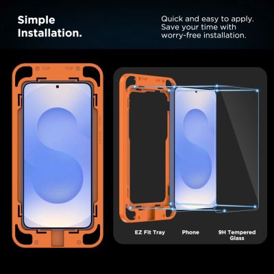 3. Tech-Protect Quick Set+ Panzerglas für Samsung Galaxy S25 - Transparent