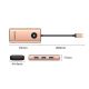 2. Orico PW11 6-in-1 USB-C Dockingstation (3x USB-A 3.0, 1x USB-C PD 100W, 1x HDMI 4K 30Hz, 1x RJ45 2,5G Ethernet) – Roségold