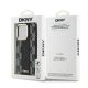 8. DKNY Leder-MagSafe-Hülle mit kariertem Monomuster für iPhone 15 Pro Max – Schwarz