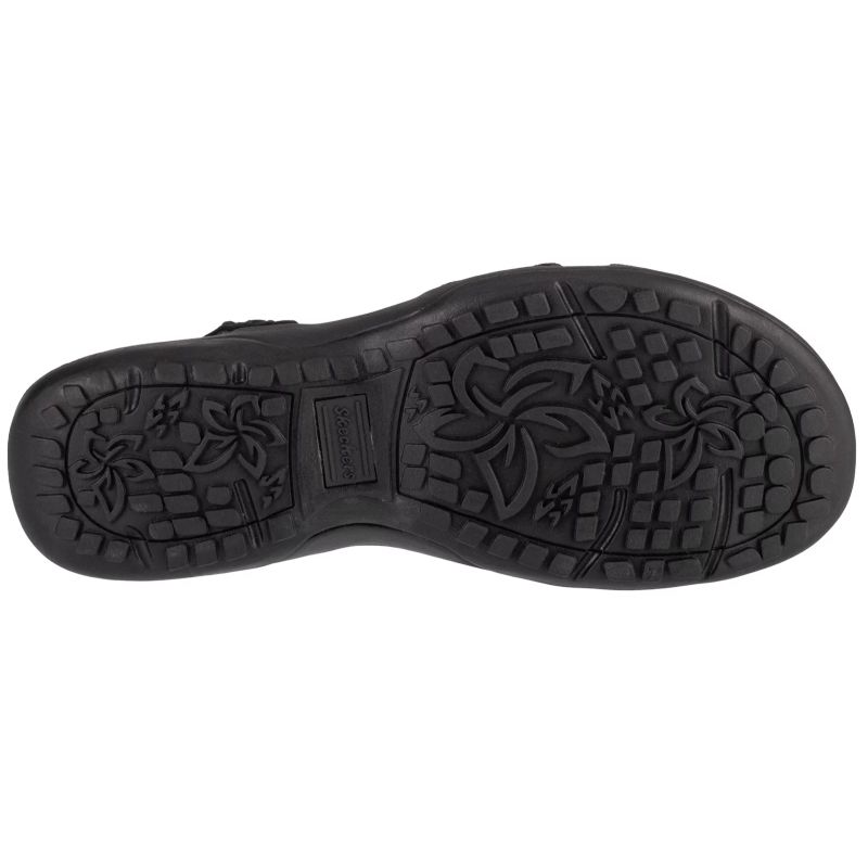4. Skechers Reggae Slim - Summer Heat Sandalen 163116-BBK Schwarz Größe 35