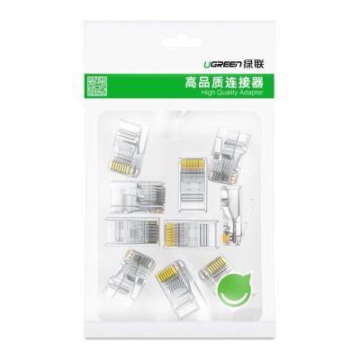 8. Ugreen 10x Stecker Stecker Kupplung Ende RJ45 8P8C Cat 6 transparent (50961)