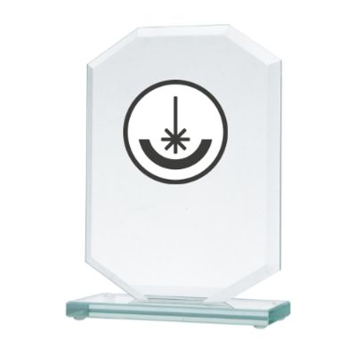 gravierte Glastrophäe