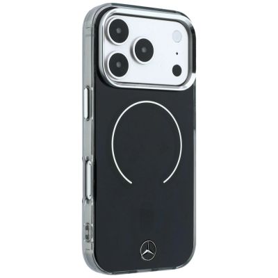 4. Mercedes Doppelschicht-MagSafe-Hülle mit ikonischem Logo für iPhone 18 Pro Max / 17 Pro Max – Schwarz
