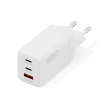 Digitus GaN II 67W Wandladegerät | 2x USB-C, 1x USB-A | PD 3.0, QC 3.0 | Weiß
