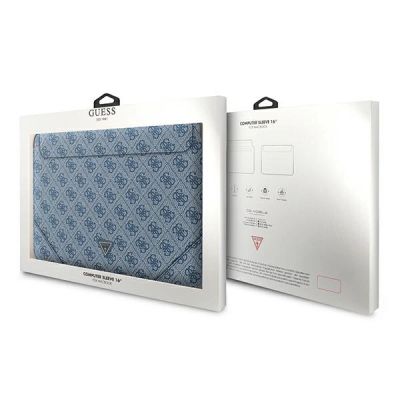 4. Guess 4G Uptown Triangle Logo-Hülle für einen 16-Zoll-Laptop – blau