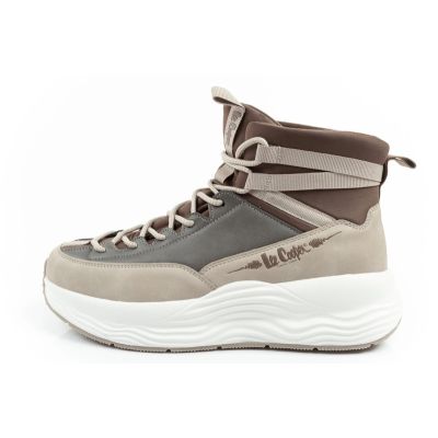 2. Lee Cooper Damen Sport-Sneaker, modisch, bequem, Overknee, beige
