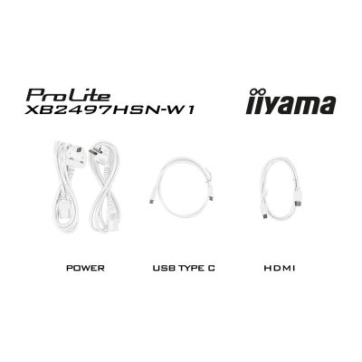 6. IIYAMA 60,5 cm (24") XB2497HSN-W1 16:9 HDMI+DP+USB-C IPS